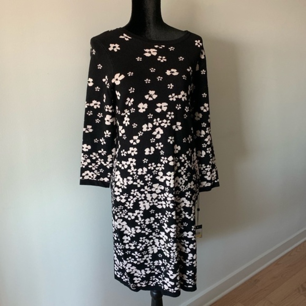 TOMMY HILFIGER Floral Long Sleeve BodyCon Dress